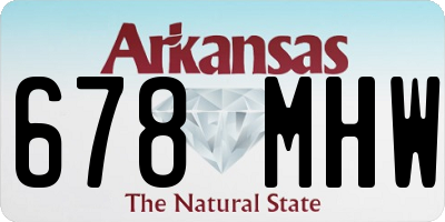 AR license plate 678MHW
