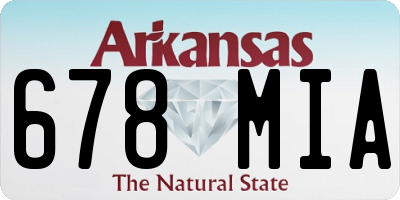 AR license plate 678MIA