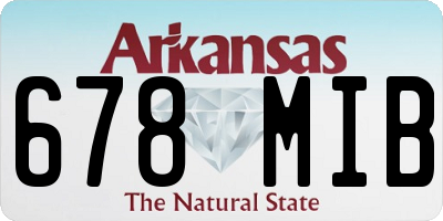AR license plate 678MIB