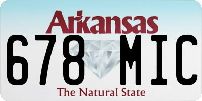 AR license plate 678MIC