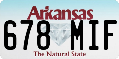 AR license plate 678MIF