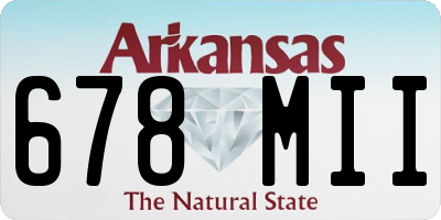 AR license plate 678MII