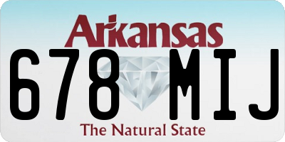 AR license plate 678MIJ