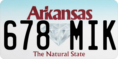 AR license plate 678MIK
