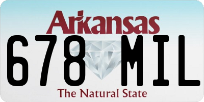 AR license plate 678MIL