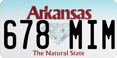 AR license plate 678MIM