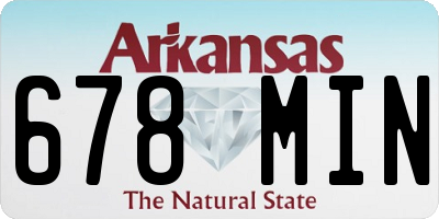 AR license plate 678MIN