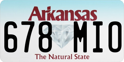 AR license plate 678MIO