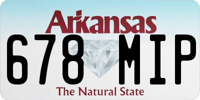 AR license plate 678MIP