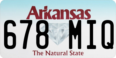 AR license plate 678MIQ