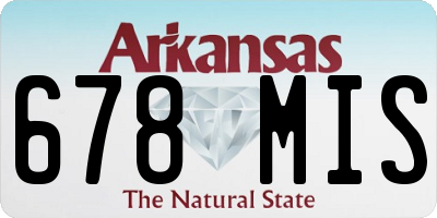 AR license plate 678MIS