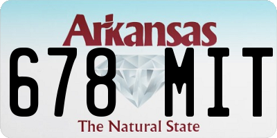 AR license plate 678MIT
