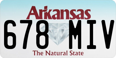 AR license plate 678MIV