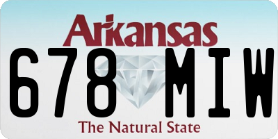 AR license plate 678MIW