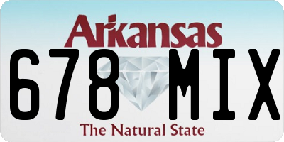AR license plate 678MIX
