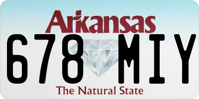 AR license plate 678MIY