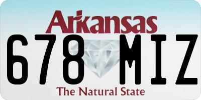 AR license plate 678MIZ