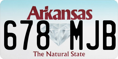 AR license plate 678MJB