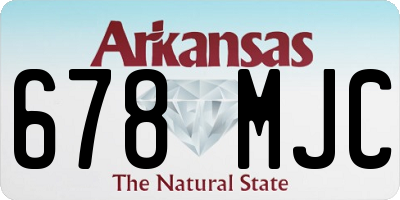 AR license plate 678MJC