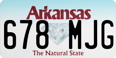 AR license plate 678MJG
