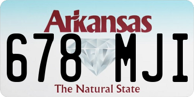 AR license plate 678MJI