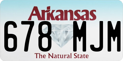 AR license plate 678MJM