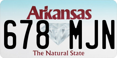 AR license plate 678MJN
