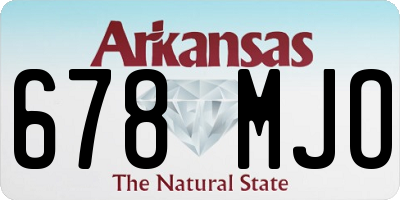 AR license plate 678MJO