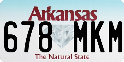 AR license plate 678MKM