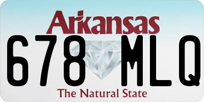 AR license plate 678MLQ