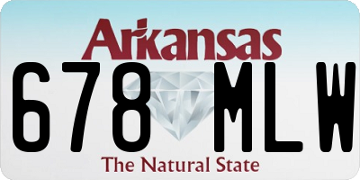 AR license plate 678MLW