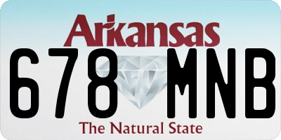 AR license plate 678MNB
