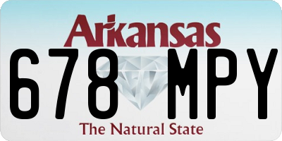 AR license plate 678MPY