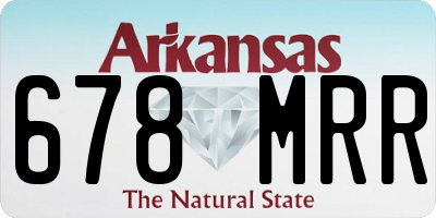 AR license plate 678MRR