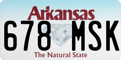 AR license plate 678MSK