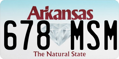 AR license plate 678MSM