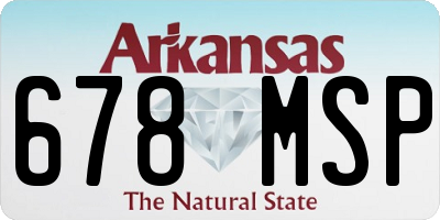 AR license plate 678MSP