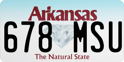 AR license plate 678MSU
