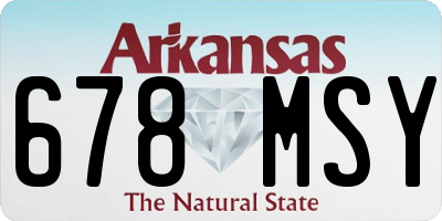 AR license plate 678MSY