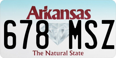 AR license plate 678MSZ