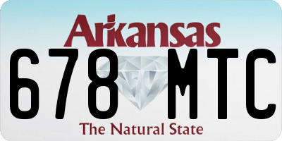 AR license plate 678MTC