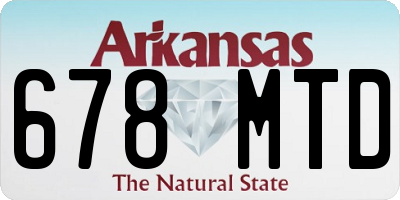 AR license plate 678MTD
