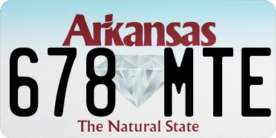 AR license plate 678MTE