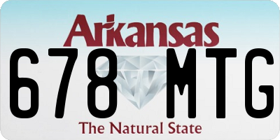 AR license plate 678MTG