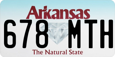 AR license plate 678MTH