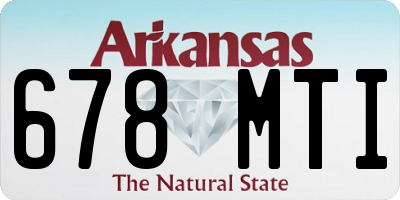 AR license plate 678MTI