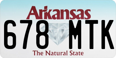 AR license plate 678MTK