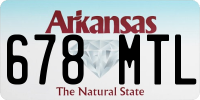 AR license plate 678MTL