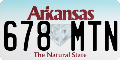 AR license plate 678MTN