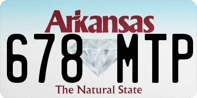AR license plate 678MTP